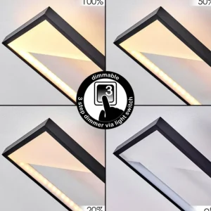 hofstein Plafonnier Haya LED Noir, 4 lumières* Lampes Modernes
