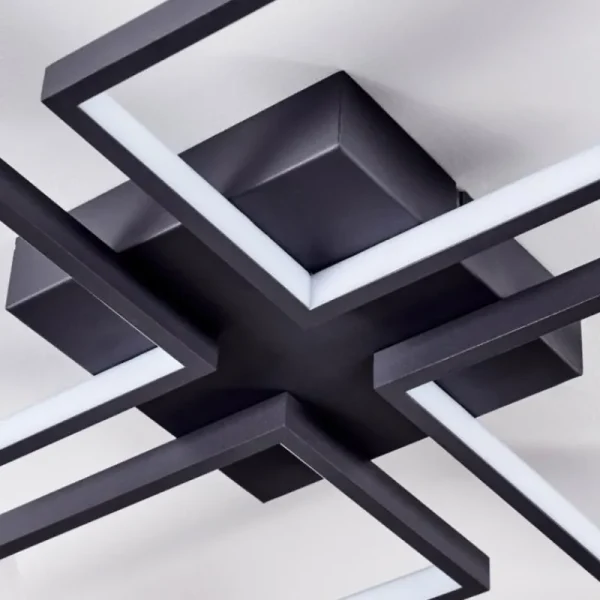 hofstein Plafonnier Haya LED Noir, 4 lumières* Lampes Modernes