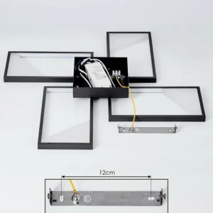 hofstein Plafonnier Haya LED Noir, 4 lumières* Lampes Modernes