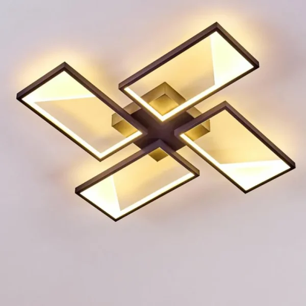 hofstein Plafonnier Haya LED Noir, 4 lumières* Lampes Modernes