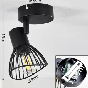 hofstein Plafonnier Holbol Noir, 1 lumière* Lampes Modernes