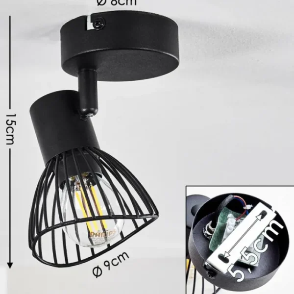hofstein Plafonnier Holbol Noir, 1 lumière* Lampes Modernes