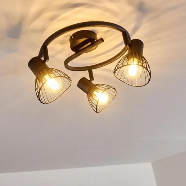 hofstein Plafonnier Holbol Noir, 3 lumières* Lampes Modernes