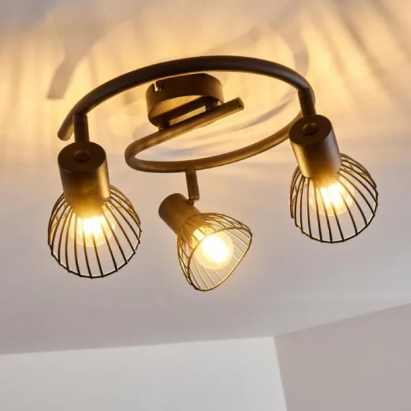 hofstein Plafonnier Holbol Noir, 3 lumières* Lampes Modernes