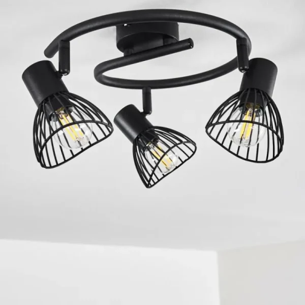 hofstein Plafonnier Holbol Noir, 3 lumières* Lampes Modernes