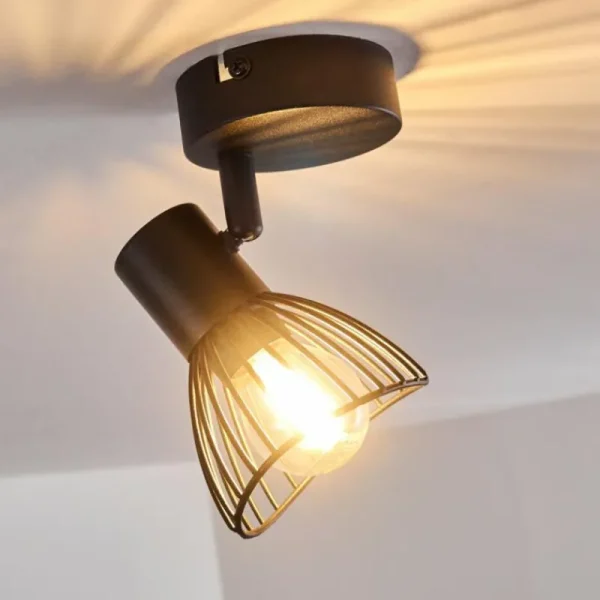 hofstein Plafonnier Holbol Noir, 1 lumière* Lampes Modernes