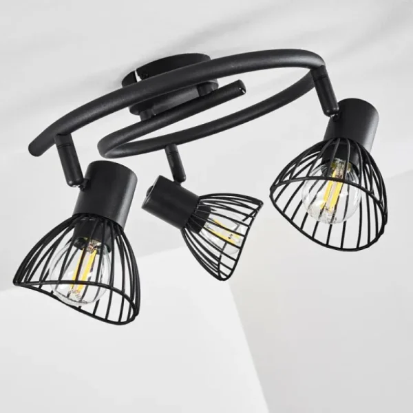 hofstein Plafonnier Holbol Noir, 3 lumières* Lampes Modernes