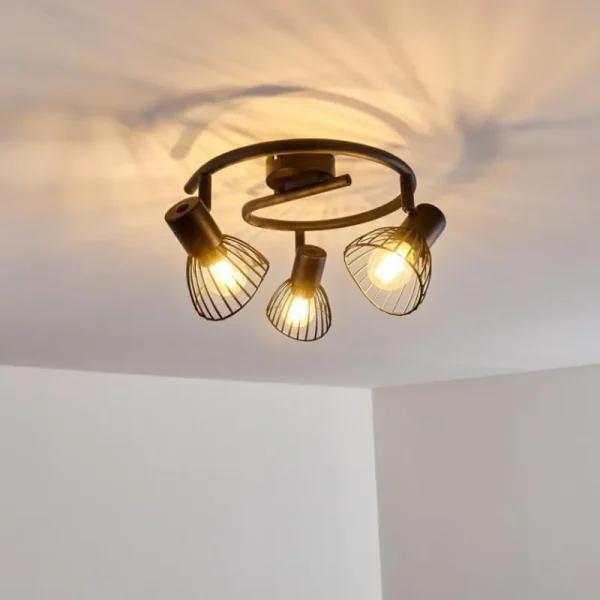 hofstein Plafonnier Holbol Noir, 3 lumières* Lampes Modernes
