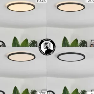 hofstein Plafonnier Hooper LED Noir, 1 lumière* Lampes Modernes