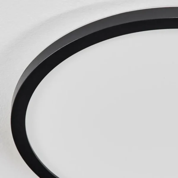 hofstein Plafonnier Hooper LED Noir, 1 lumière* Lampes Modernes