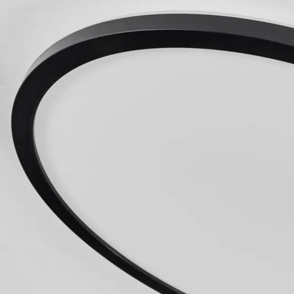 hofstein Plafonnier Hooper LED Noir, 1 lumière* Lampes Modernes