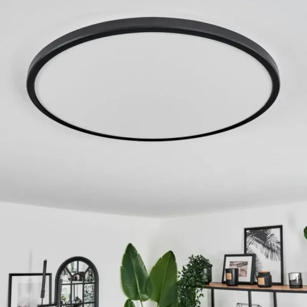 hofstein Plafonnier Hooper LED Noir, 1 lumière* Lampes Modernes