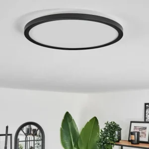 hofstein Plafonnier Hooper LED Noir, 1 lumière* Lampes Modernes