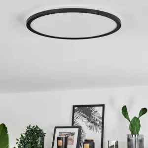 hofstein Plafonnier Hooper LED Noir, 1 lumière* Lampes Modernes