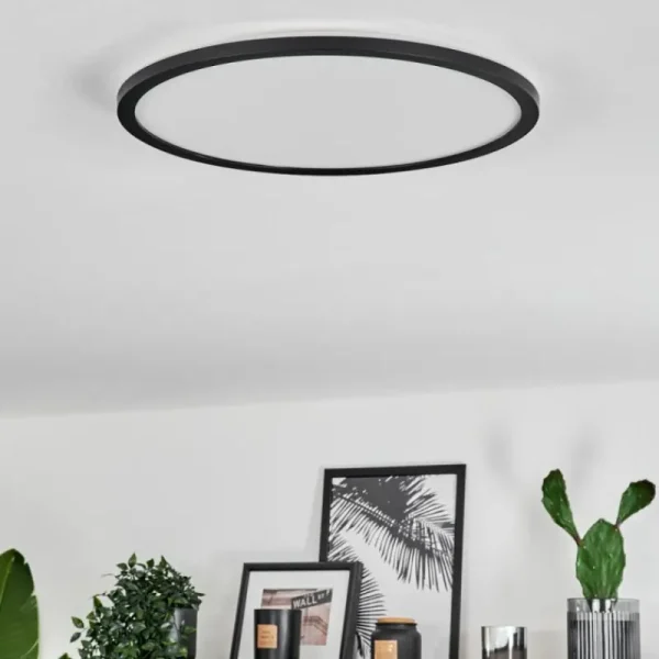 hofstein Plafonnier Hooper LED Noir, 1 lumière* Lampes Modernes