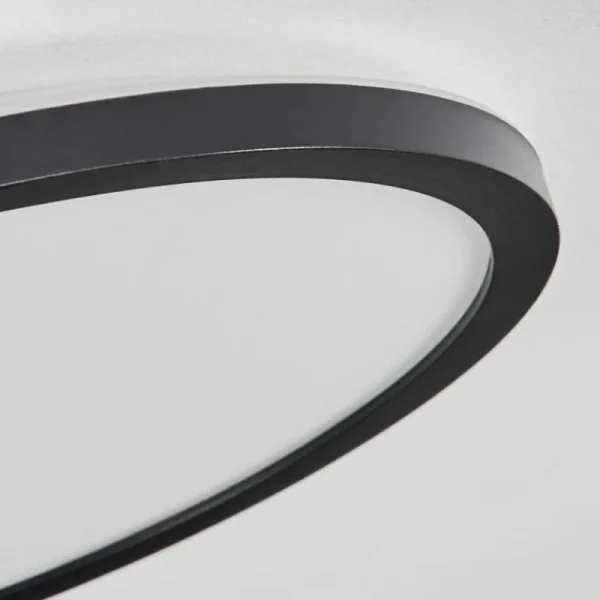 hofstein Plafonnier Hooper LED Noir, 1 lumière* Lampes Modernes
