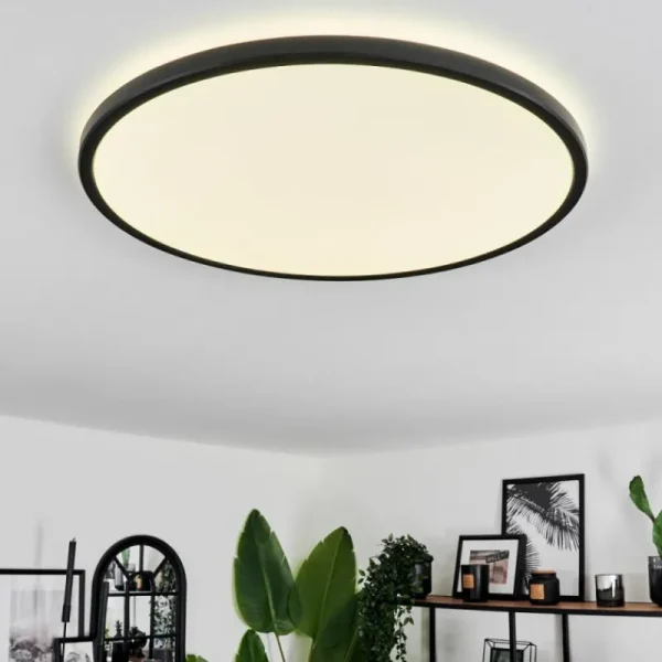 hofstein Plafonnier Hooper LED Noir, 1 lumière* Lampes Modernes