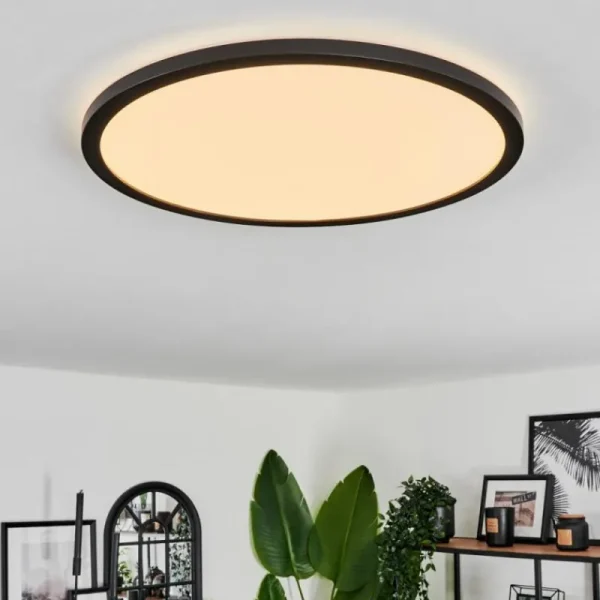hofstein Plafonnier Hooper LED Noir, 1 lumière* Lampes Modernes
