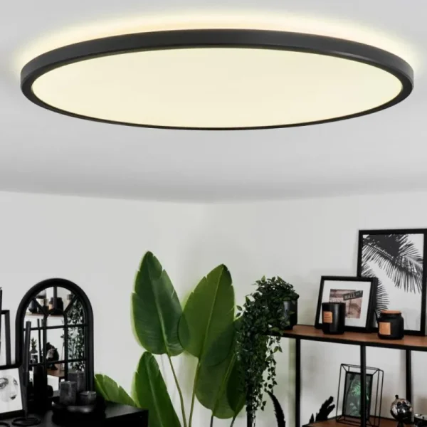 hofstein Plafonnier Hooper LED Noir, 1 lumière* Lampes Modernes