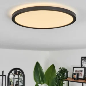 hofstein Plafonnier Hooper LED Noir, 1 lumière* Lampes Modernes