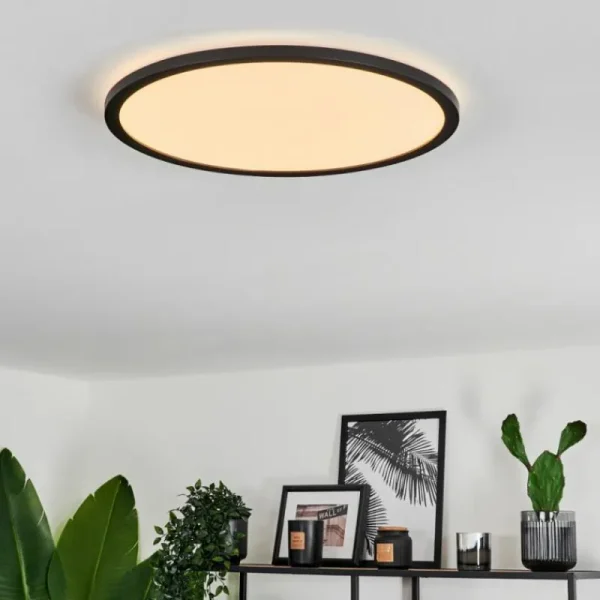 hofstein Plafonnier Hooper LED Noir, 1 lumière* Lampes Modernes