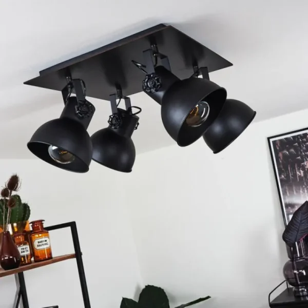 hofstein Plafonnier Hora Noir, 4 lumières* Lampes Modernes