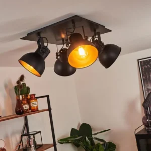 hofstein Plafonnier Hora Noir, 4 lumières* Lampes Modernes