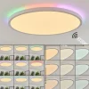 hofstein Plafonnier Hortinhas LED Blanc, 1 lumière, Télécommandes, Changeur de couleurs* Lampes Modernes