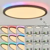 hofstein Plafonnier Hortinhas LED Noir, 1 lumière, Télécommandes, Changeur de couleurs* Lampes Modernes