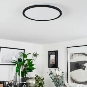 hofstein Plafonnier Hortinhas LED Noir, 1 lumière, Télécommandes, Changeur de couleurs* Lampes Modernes