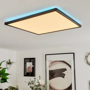 hofstein Plafonnier Hortinhas LED Noir, 1 lumière, Télécommandes, Changeur de couleurs* Lampes Modernes