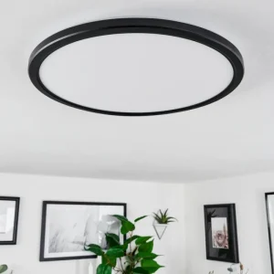 hofstein Plafonnier Hortinhas LED Noir, 1 lumière, Télécommandes, Changeur de couleurs* Lampes Modernes