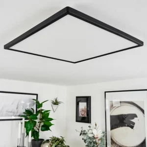 hofstein Plafonnier Hortinhas LED Noir, 1 lumière, Télécommandes, Changeur de couleurs* Lampes Modernes