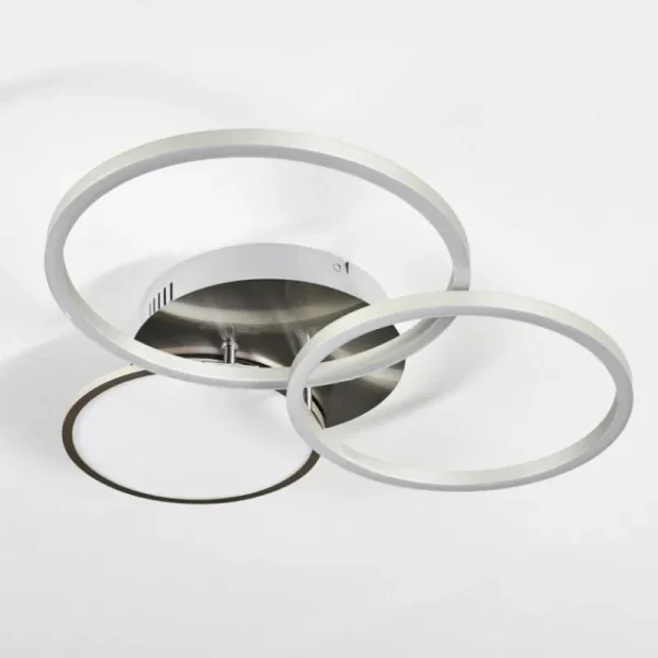 hofstein Plafonnier Hosum LED Nickel mat, 1 lumière* Lampes Modernes