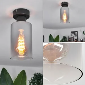 hofstein Plafonnier Hunouri Noir, 1 lumière* Lampes Modernes