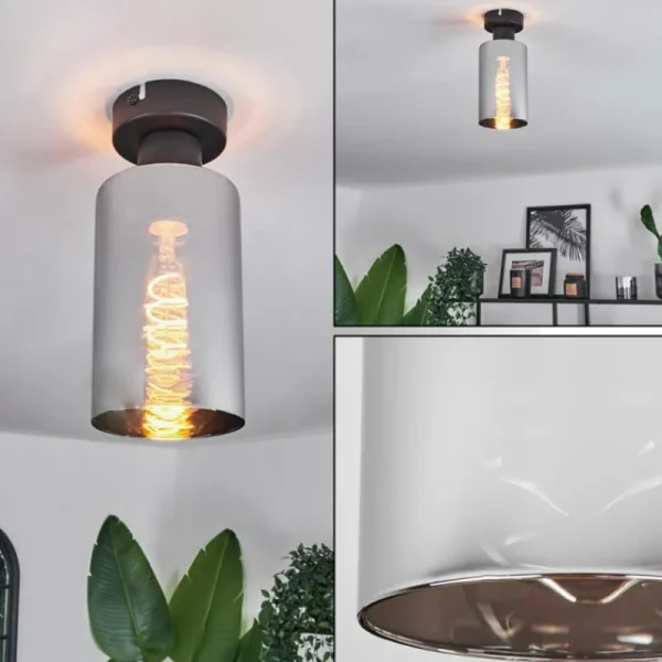 hofstein Plafonnier Hunouri Noir, 1 lumière* Lampes Modernes