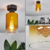 hofstein Plafonnier Hunouri Noir, 1 lumière* Lampes En Verre