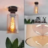 hofstein Plafonnier Hunouri Noir, 1 lumière* Lampes En Verre