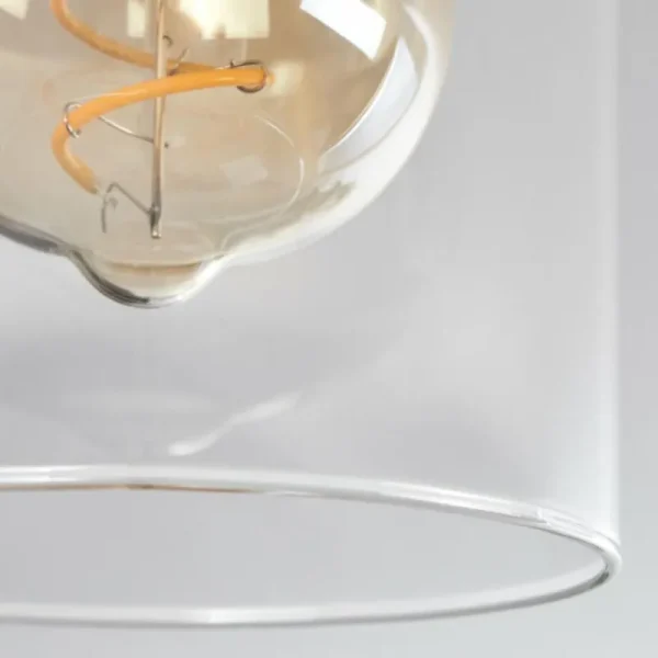 hofstein Plafonnier Hunouri Noir, 1 lumière* Lampes En Verre