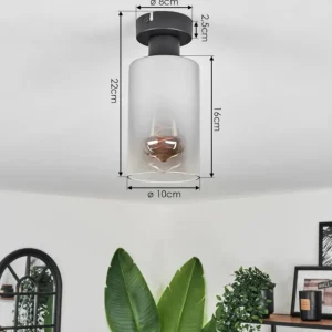 hofstein Plafonnier Hunouri Noir, 1 lumière* Lampes Modernes