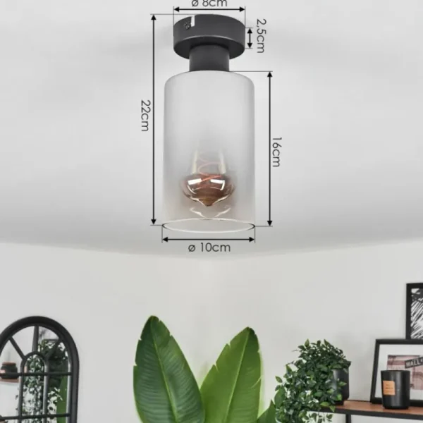 hofstein Plafonnier Hunouri Noir, 1 lumière* Lampes Modernes