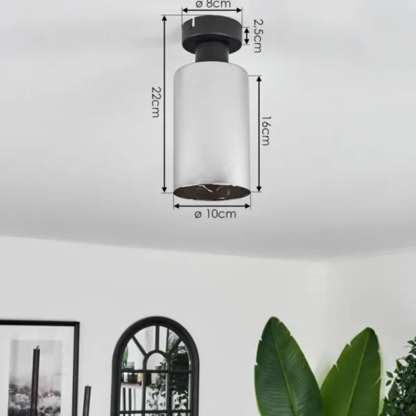 hofstein Plafonnier Hunouri Noir, 1 lumière* Lampes Modernes