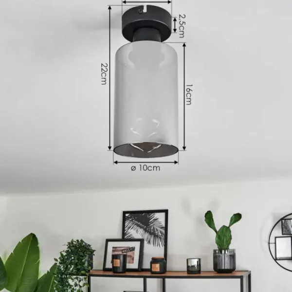hofstein Plafonnier Hunouri Noir, 1 lumière* Lampes Modernes