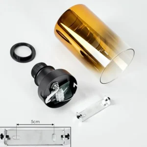 hofstein Plafonnier Hunouri Noir, 1 lumière* Lampes En Verre