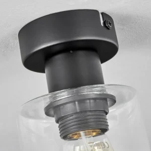 hofstein Plafonnier Hunouri Noir, 1 lumière* Lampes En Verre