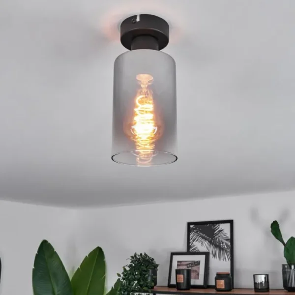 hofstein Plafonnier Hunouri Noir, 1 lumière* Lampes Modernes