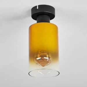 hofstein Plafonnier Hunouri Noir, 1 lumière* Lampes En Verre
