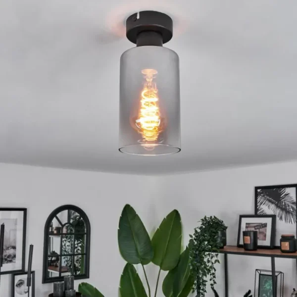 hofstein Plafonnier Hunouri Noir, 1 lumière* Lampes Modernes