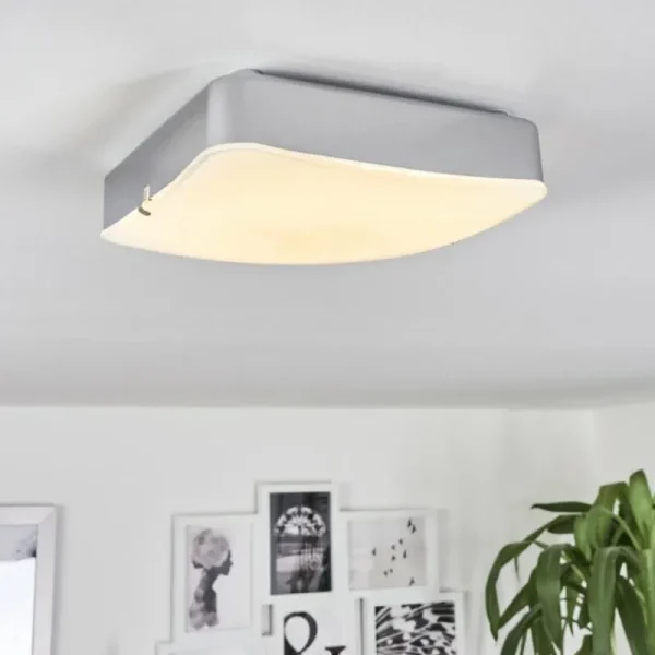 hofstein Plafonnier Hutton LED Chrome, 1 lumière* Lampes En Verre