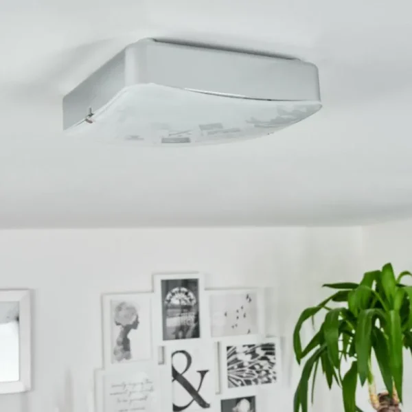 hofstein Plafonnier Hutton LED Chrome, 1 lumière* Lampes En Verre